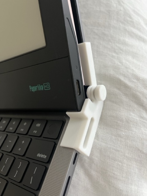 detail of hinge in use